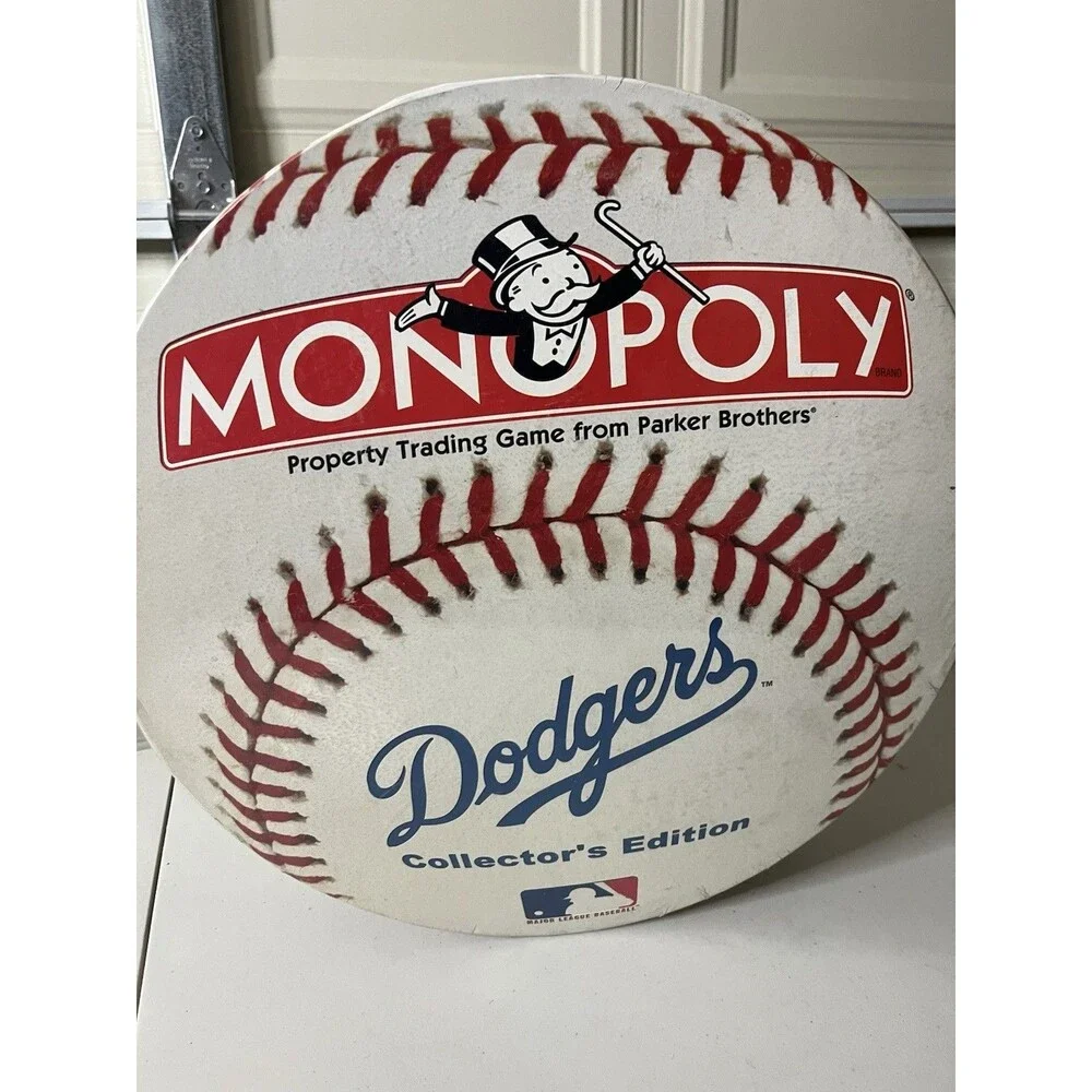 Vintage Monopoly MLB LA Dodgers Collector's  Edition Round Box Board Game NEW